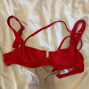Red Women's bikini top